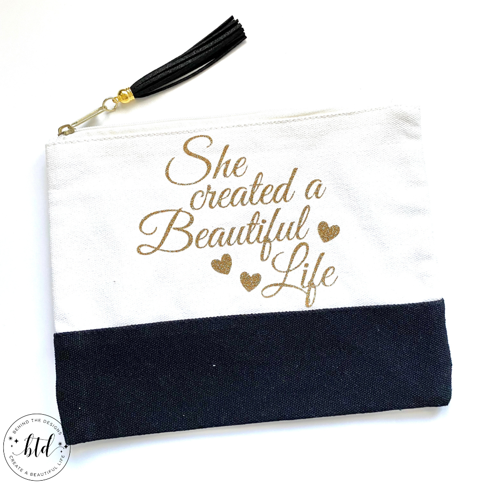 She Created A Beautiful Life Planner Accessory Pouch