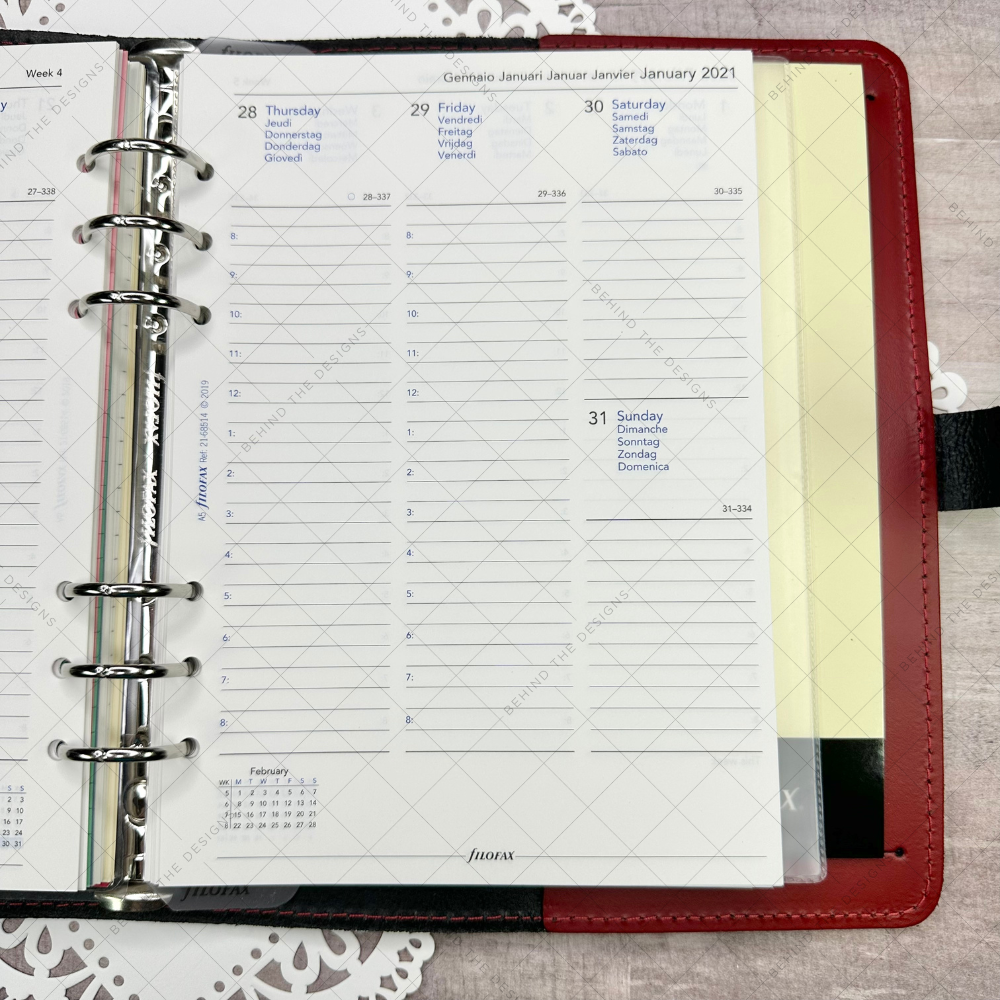 Filofax Original A5 Organizer Pillarbox Red - Image 11