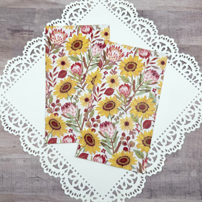 Decoupage Napkins Autumn Sunflowers & Thistle