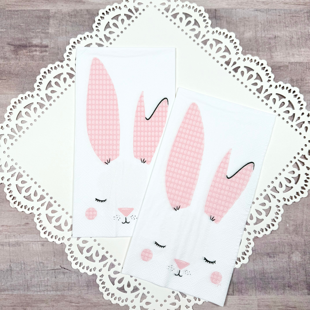 Decoupage Napkins Pink Bunny Ears