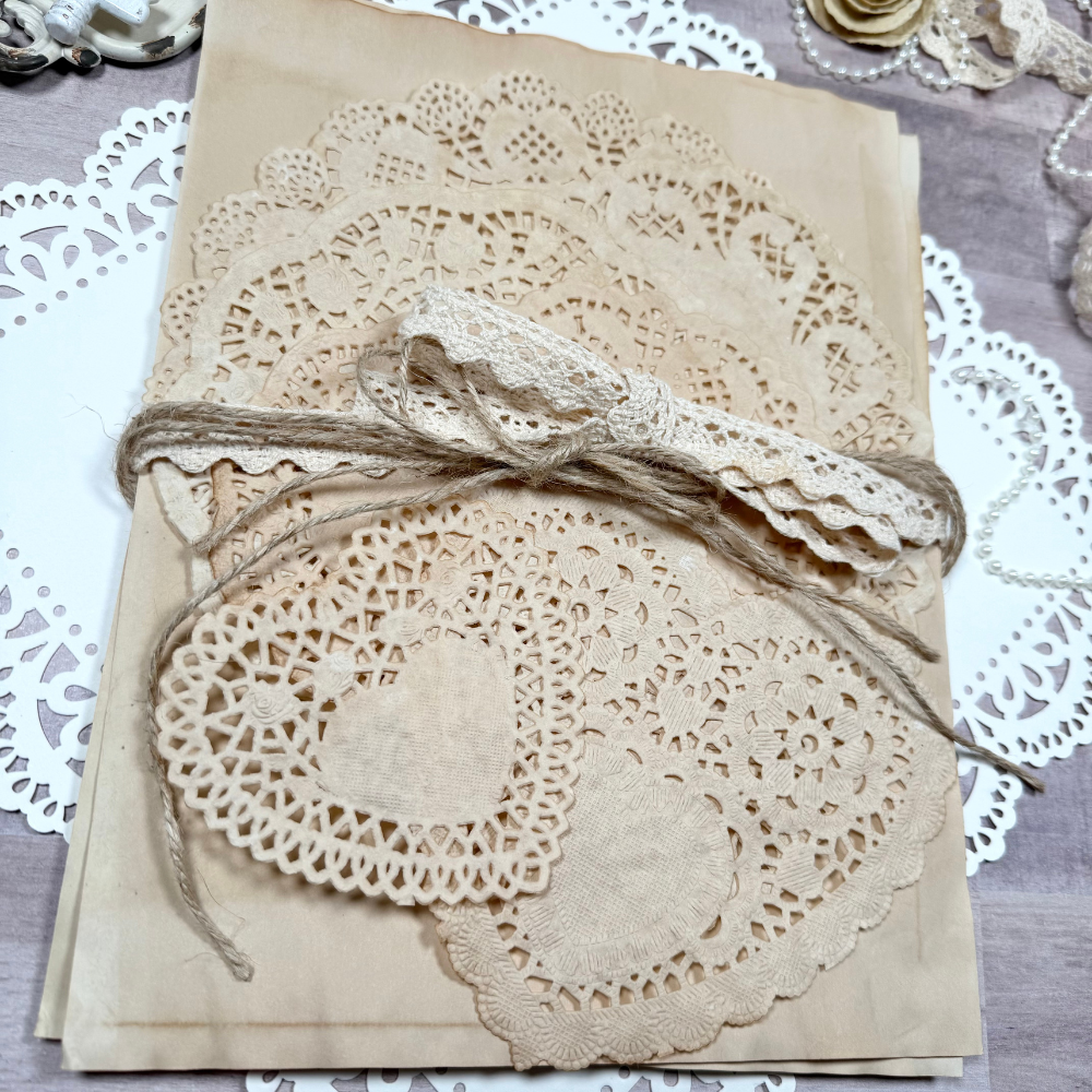 Tea Dyed Papers Doilies Bundle (Dark) - Image 3