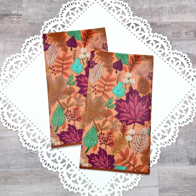 Decoupage Napkins Jewel Toned Autumn Leaves