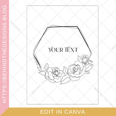 Custom Printable Planner Dashboard Framed Roses